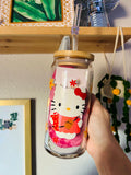 BOUGIE KITTY GLASS 20oz Glass Cup (LID/STRAW SOLD SEPARATELY)