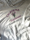 GREY “CALIFORNIA” Lavender Embroidered HOODIE