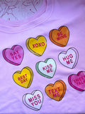 Candy Hearts Distressed Style Crewneck