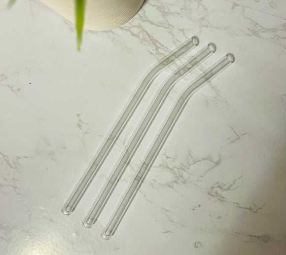 LONG Clear Glass Straw for 20oz Glasses