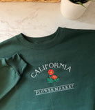 EMBROIDERED “CALIFORNIA” POPPY CREWNECK