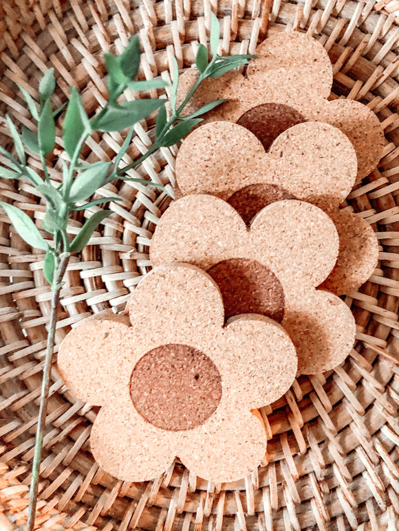 Floral Cork Coaster for Glass (Comes with 1 coaster) – AbelinaShop