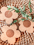 Floral Cork Coaster for Glass (Comes with 1 coaster)